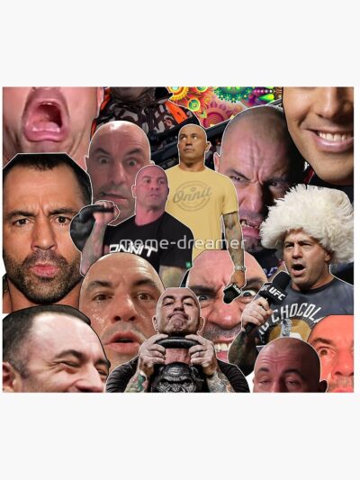 The Many Faces Of Joe Rogan - Mask Tapestry Official Joe Rogan Merch