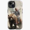 Joe Rogan Riding A Bear (+ Aliens) Iphone Case Official Joe Rogan Merch