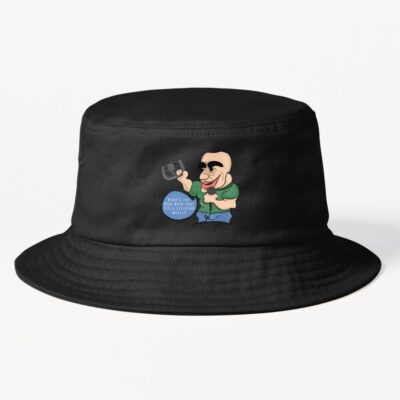 Joe Rogan "What'S The Deal" Illustration (Dark Blue) Bucket Hat Official Joe Rogan Merch