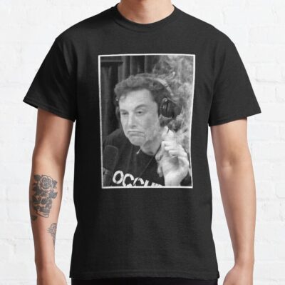 Elon Musk Smoking Weed On Joe Rogan Experience Picture T-Shirt Official Joe Rogan Merch