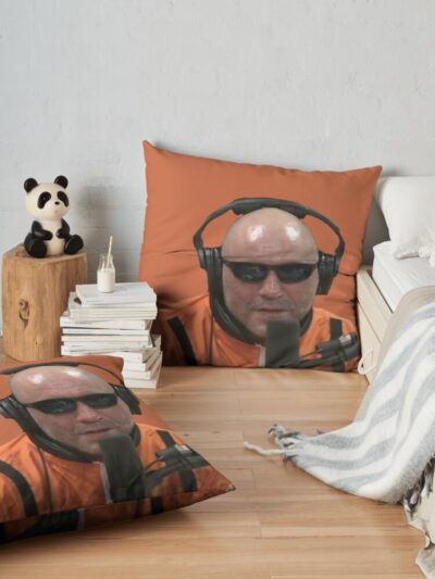 Joe Rogan Spacesuit Throw Pillow Official Joe Rogan Merch