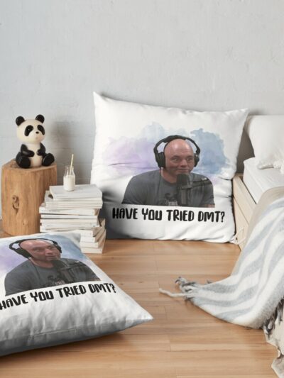 Joe Rogan, Have You Tried Dmt? Throw Pillow Official Joe Rogan Merch