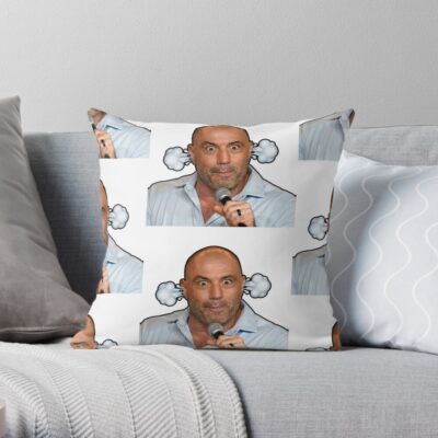 Rogan Joe Angy Throw Pillow Official Joe Rogan Merch