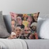 The Many Faces Of Joe Rogan - Mask Throw Pillow Official Joe Rogan Merch