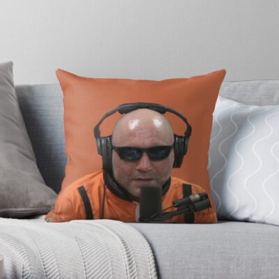 Joe Rogan Spacesuit Throw Pillow Official Joe Rogan Merch