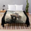 Joe Rogan Riding A Bear (+ Aliens) Throw Blanket Official Joe Rogan Merch