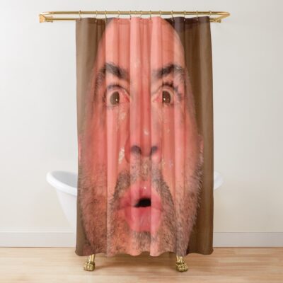 Joe Rogan Sauna Face Shower Curtain Official Joe Rogan Merch