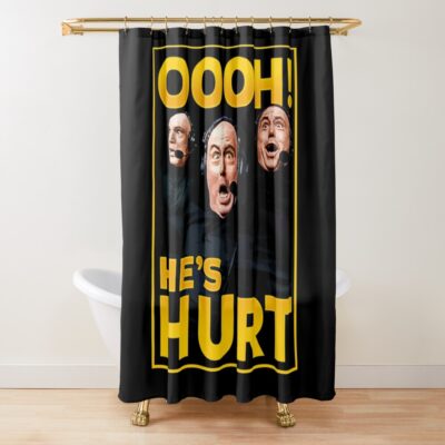 Oooh He'S Hurt! - Joe Rogan Reactions - Ufc - Joe Rogan Experience Shower Curtain Official Joe Rogan Merch